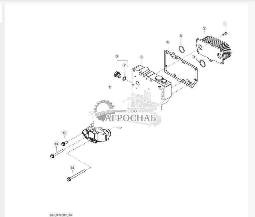 5951 Охладитель моторного масла 